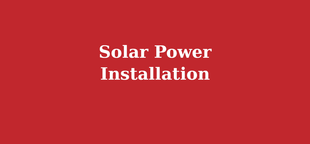 Solar Power Installation